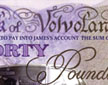 detail of spoof bank note
