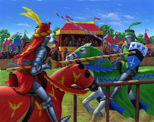 knights jousting